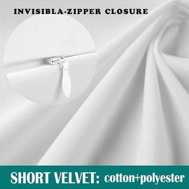 Fall Pillow Covers 18x18 inch Set of 2 Velvet Orange White Pumpkin Maple Leaves Decorative Throw Cushion Covers Autumn Thanksgiving Fall Decor Farmhouse Decoration for Home Couch Bed