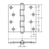 KUMAMOTO STR-10 Stainless Steel Yosei Hinge Ring, 0.8 x 4.0