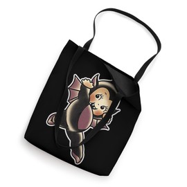 Kewpie Baby Doll Vampire Bat Traditional Tattoo Flash Tote Bag