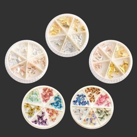 Other brands Nail Stone Nail Art Lovely Butterfly Charms 5-Piece Set (Gold, Silver, etc.) - no.427 Butterfly Nail Set / 네일스톤 네일아트 러블리 나비파츠 5종 골드 실버 등 세트 - no.427 나비네일세트