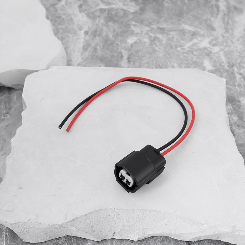 YINETTECH 2-Pin Car Front Turn Signal Light Connector Pigtail Compatible
