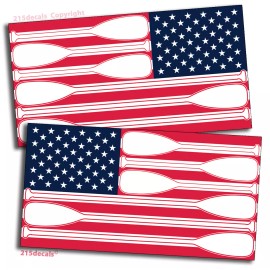 Real Sticky 4" American Flag Sticker Decal SUP Paddle Board Kayak Canoe Boat USA Car Truck