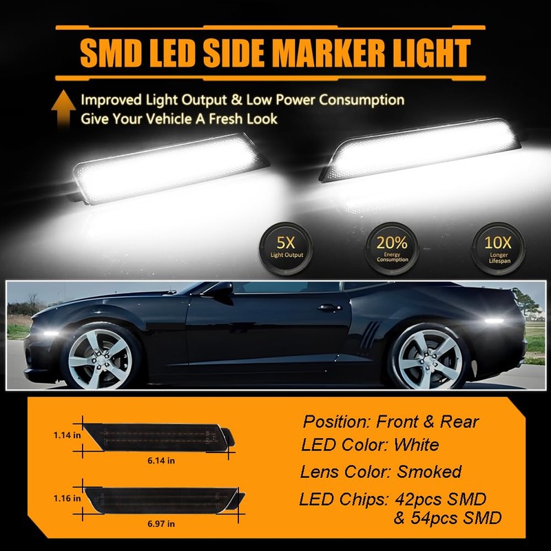 OFFKAT 4 PCS Front & Rear [Ultra-Bright] 2-Row Full LED
