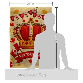 Angeleno Heritage Celebrate Victoria Day Burlap House Flag Eagle Set Canada Provinces Canadian Territories Region Country Particular Area Banner Small Garden Yard Gift Double-Sided, Made in USA