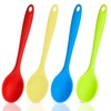 4 Pcs Mixing Spoons for Cooking, 8" Small Silicone Spoons