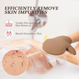 PHOGARY Exfoliating Body Scrubber Glove 3 Pack, Deep Cleaning Shower Gloves Exfoliating for Women, Exfoliating Mitt Dead Skin Remover for Body, Premium Wash Gloves for Effective Exfoliation