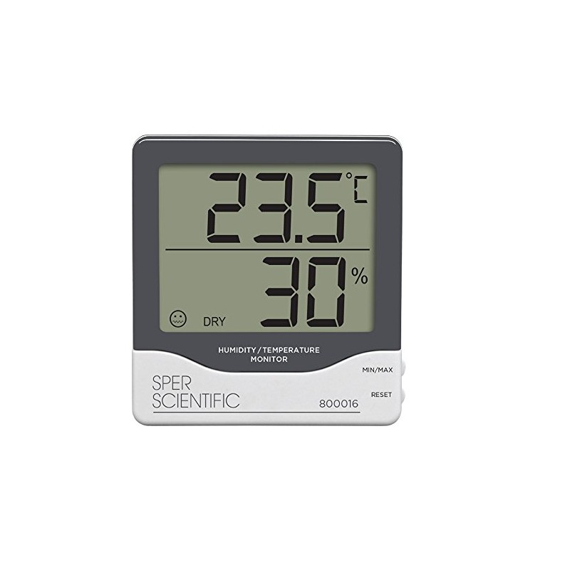 Sper Scientific Digital Humidity Temperature Monitor 800016 - Indoor Outdoor