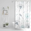 Ruelvth Stall Shower Curtain, Green and Grey Dandelion Shower Curtain