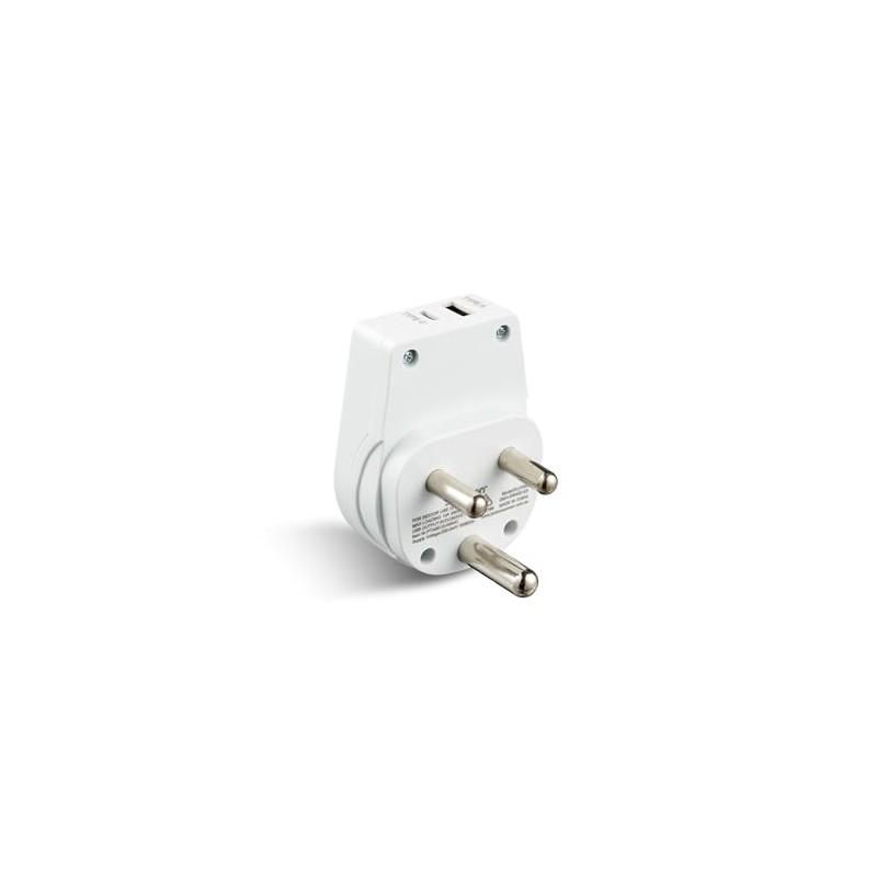 Jackson AUS - South Africa USB-A & USB-C Travel Adapter,