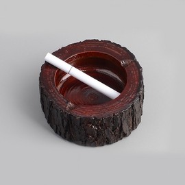 Round Small Wooden Ashtray Ashtray 5ea