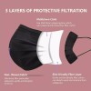 50PCS Black Premium Face Mask Mouth & Nose Protector Respirator