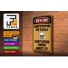 FEMER Tin Sign with Saying 20 x 30 cm Beware