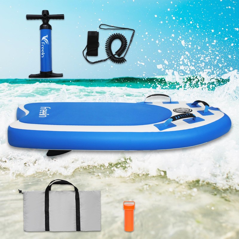 Freein Body Board Inflatable, Surfboards BodyBoards for Beach River, Foldable