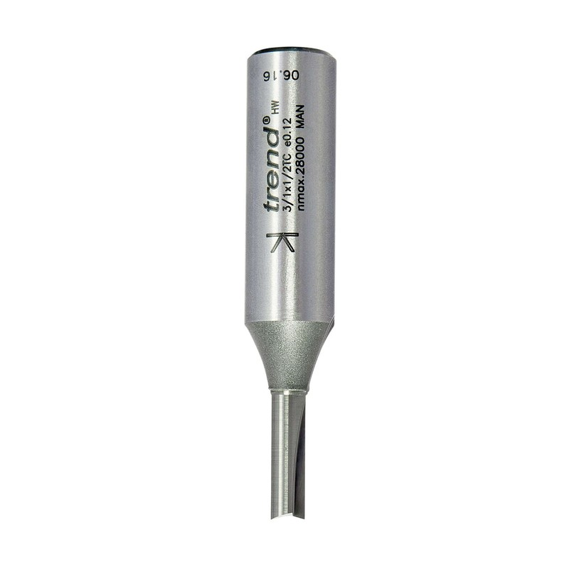 Trend Professional Straight Two Flute Router Cutter Bit, 1/2 Inch