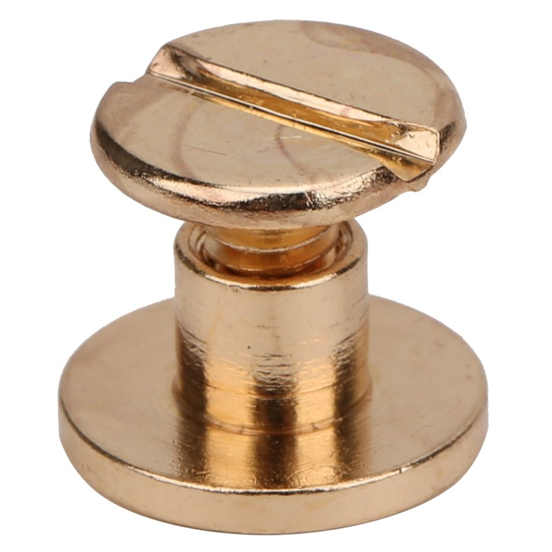 50 Sets 6.5mm Brass Flat Head Studs Screws Nail Rivets
