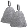 Operitacx 2pcs Felt Sauna Hat Set Wool Steam Cap Soft