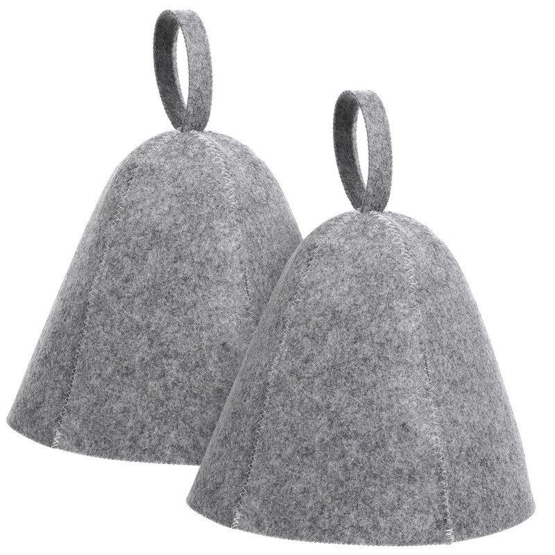Operitacx 2pcs Felt Sauna Hat Set Wool Steam Cap Soft