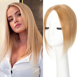 Human Hair Toppers for Women Human Hair Topper for Thinning Hair Blonde 10 Inch
