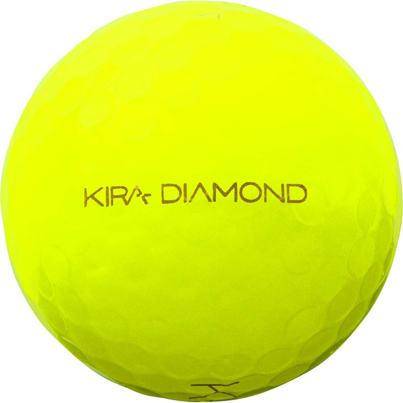 KASCO Kira Diamond Golf Balls, Yellow, Pack of 3