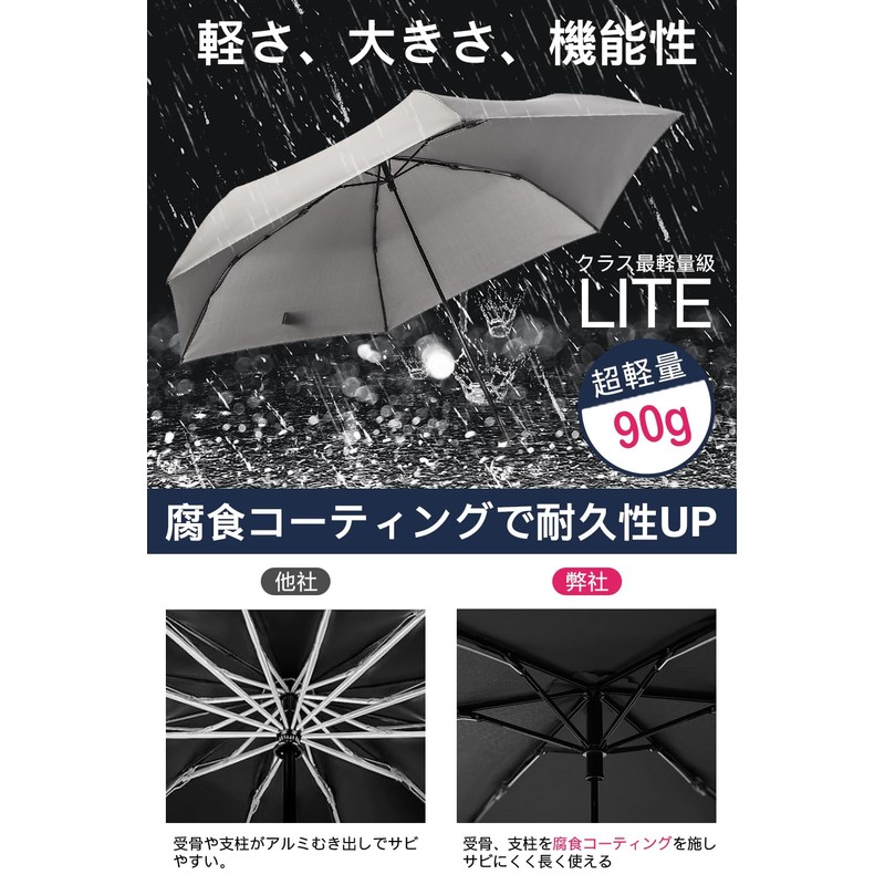 折畳傘 軽量【業界最軽量カーボン傘90g・直径100cm・持運びコンパクト】HINOKAZE 軽量おりたたみ傘 メンズ レディース 反射テープ付き 365日持ち歩く常備傘 折畳傘 軽量 手動開閉
