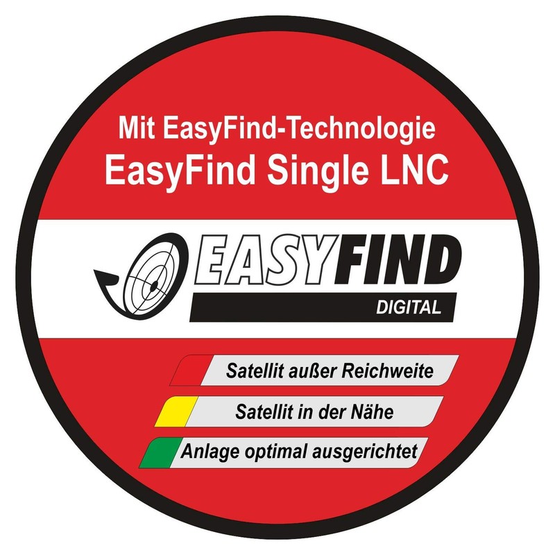 RED OPTICUM Easyfind LNB Single, Heat and Cold-Resistant Digital LNB