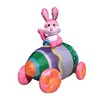 7' Air Blown Inflatable Easter Pink Bunny Egg Car w/Big Wheels Yard Decoration