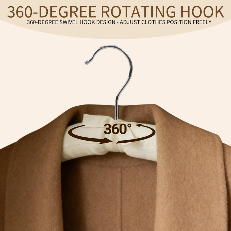 10 Pack Anti-Slip Padded Hangers, 17 Inch