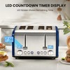 Roter Mond Countdown Stainless Steel 4 Slice Toaster with Bagel,