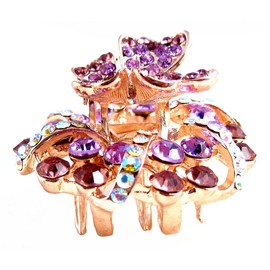 Crystal Burst Hair Clip - Purple (H435)
