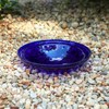 Achla Designs 201-9920 Crackle Glass Bowl, 12-in, Cobalt Blue Birdbath,