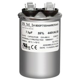 BMI Replacement for GE Genteq Round Capacitor 7.5 uf MFD 370 Volt Z97F9204 97F9204