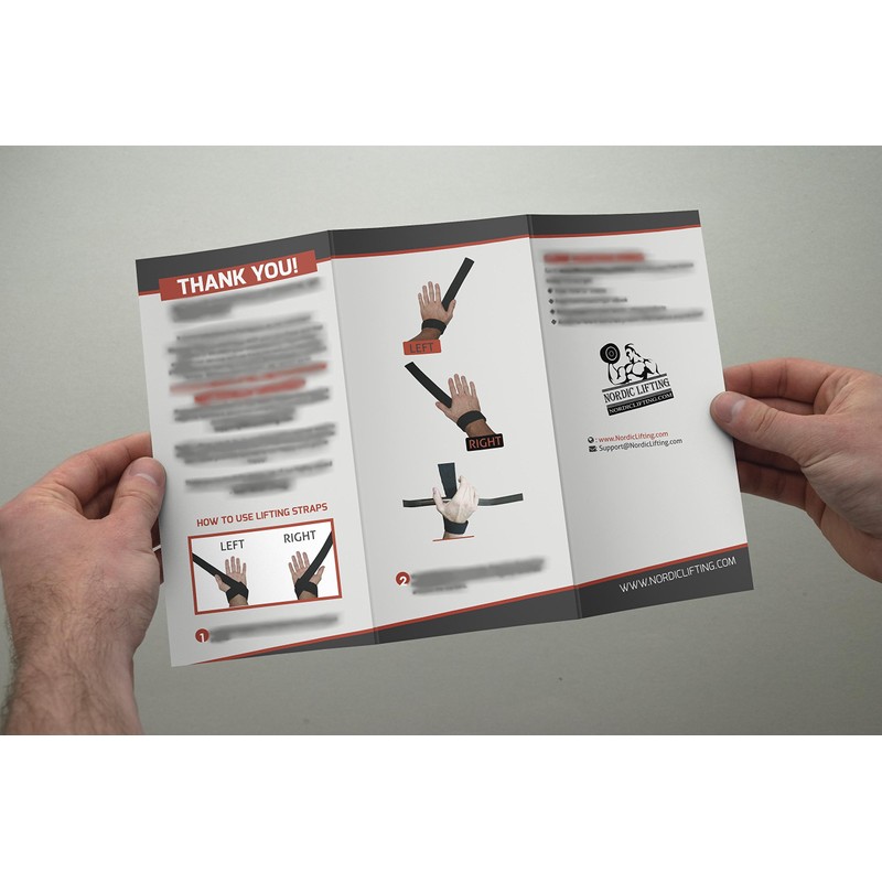 Lifting Straps (2 Pairs/4 Straps) for Weightlifting, Cross Training, Workout,