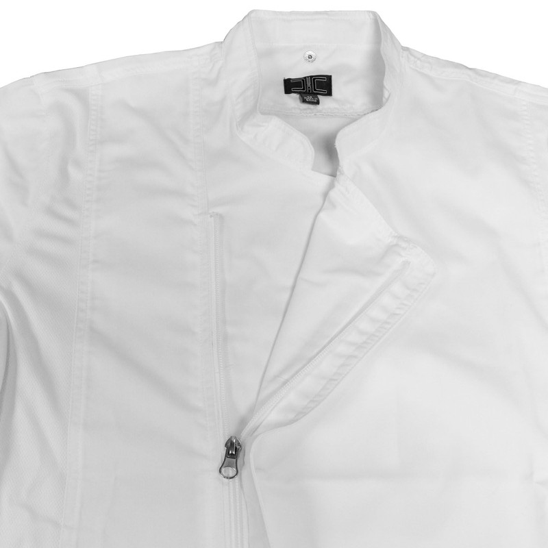 Chef Code Zip Front Cool Breeze Chef Coat (White, Medium)