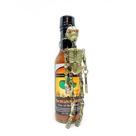 Day of The Dead Hot Sauce with Full Skeleton Key Chain - 5oz