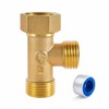 XNTONG 1/2" Brass Tee, Brass 3-Way Shower Diverter Valve, 1/2"