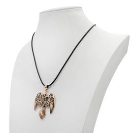 Dryad Design Large Bronze Raven Pendant - Celtic Goddess Morrigan Jewelry Wiccan Pagan Gift