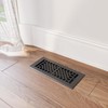 Naiture Louvered Floor Register, Antique Style Stainless Steel with Damper