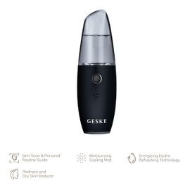 GESKE | SmartAppGuided™ Facial Hydration Refresher | 4 en 1 | Pulverizador | Vaporizador | Aspersión de agua | Bruma facial | Dispositivo de limpieza facial | Cosméticos | Brillo Natural