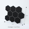 6-Sheet Black Hexagon Peel and Stick Backsplash for Kitchen and