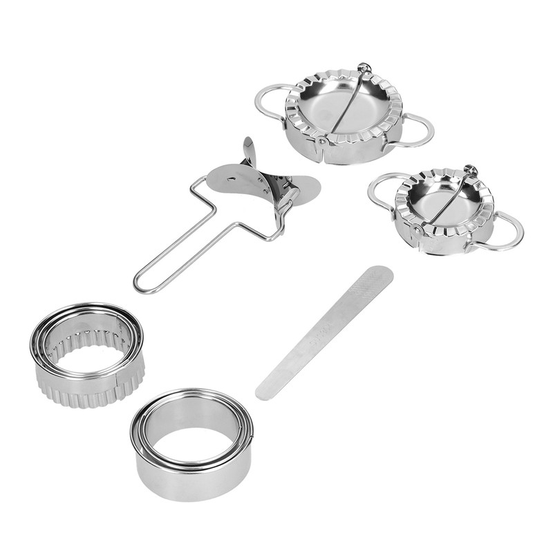 10PCS Stainless Steel Dumpling Maker Dumpling Mold Set and Cutter