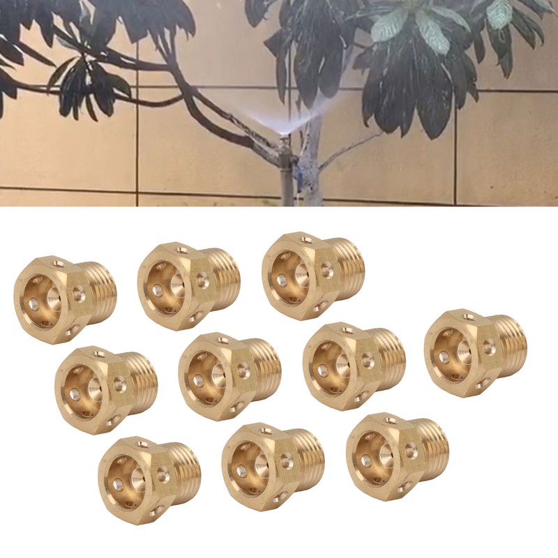 10PCS Misting Nozzle Brass Multiple Holes Anti Corrosion Fine Misting