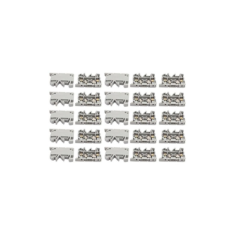 sourcingmap 25Pcs ASK1EN DIN Rail Mount Fuse Holder Terminal Block
