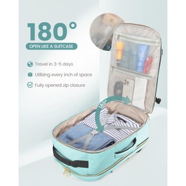 LOVEVOOK Travel Backpack for Women Men as Personal Item Flight Approved, 50L Luggage Carry On Backpack,18.4 inch Large Daypack Laptop Backpack Waterproof Outdoor Sports with 3 Packing Cubes,Mint green