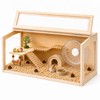 Large Hamster Cage,Transparent Habitat with Openable Top,40x20x20 Inch