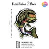 United by Color Mullet Trout Stickers (2Pc) - Strong Adhesive