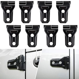 Black Door Hinge Cover Trim Exterior Accessories 8PCS for Jeep Wrangler JL JLU Sports Sahara Freedom Rubicon Unlimited Gladiator JT 2/4-Door 2018-2024