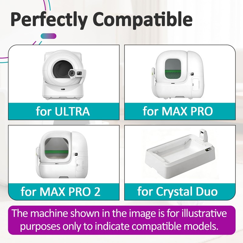 10 Pcs N60 Odor Eliminator Compatible with Petkit Ultra Max