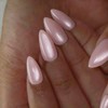 Uñas postizas Cat Eye Almond - Rosa pastel pálido, uñas