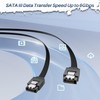 SATA Cable III 0.6FT (2-Pack), 7-Pin Straight Angle Connector, 6Gbps