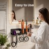 Yimerlen Hair Dryer Holder Wall Mounted, 3-in-1 Hair Tool Organizers